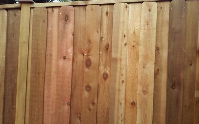 Installation of Cedar Privacy Fence