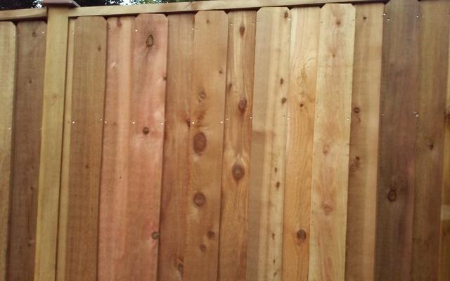 Installation of Cedar Privacy Fence