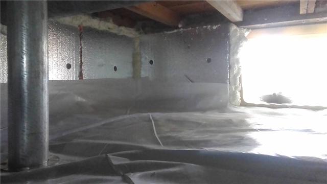 Energy Savings Package Keeps Crawl Space Insulated and Dry