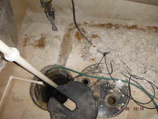 Keeping the existing sump pump