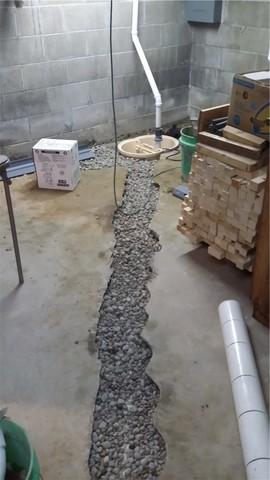 Drainage Stone in Cross Tile Installation