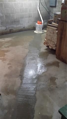 New Concrete Restores Basement Floor