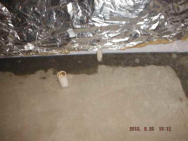 Working around radon detection systems and other pipes