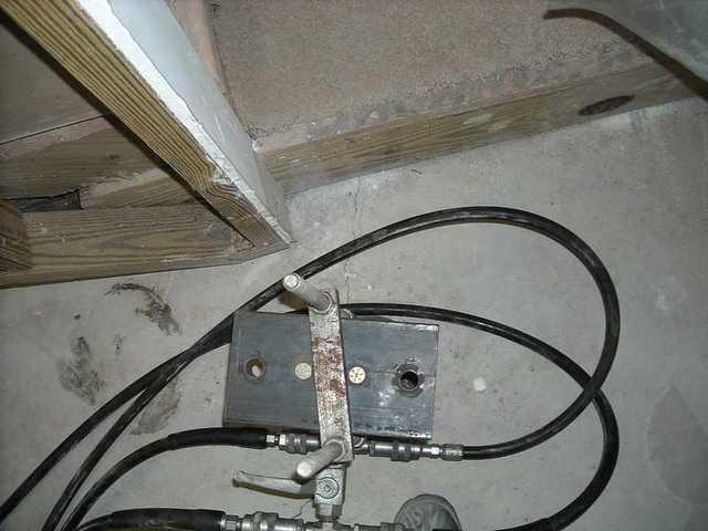 Looking down at the top of one of the brackets