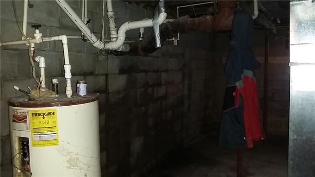 Heavy Water Damage in Basement