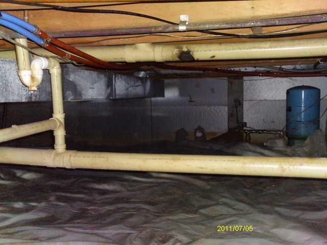 Mold on Crawl Space Pipes