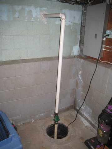 <p>The homeowner wanted to replace this old, open pump sump pump.</p>