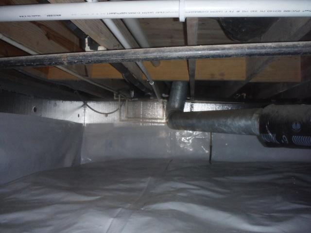 CleanSpace encapsulation system will seal off dirty crawl space floors.