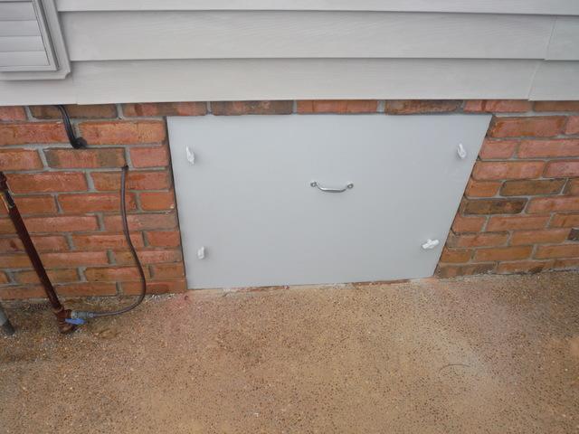 New crawlspace entry door