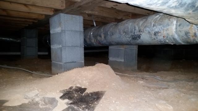 Dirt floor Crawl Space