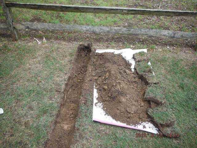 Digging a Trench for the Discharge Line in Millsboro, DE