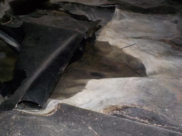 Water in a dirty crawl space