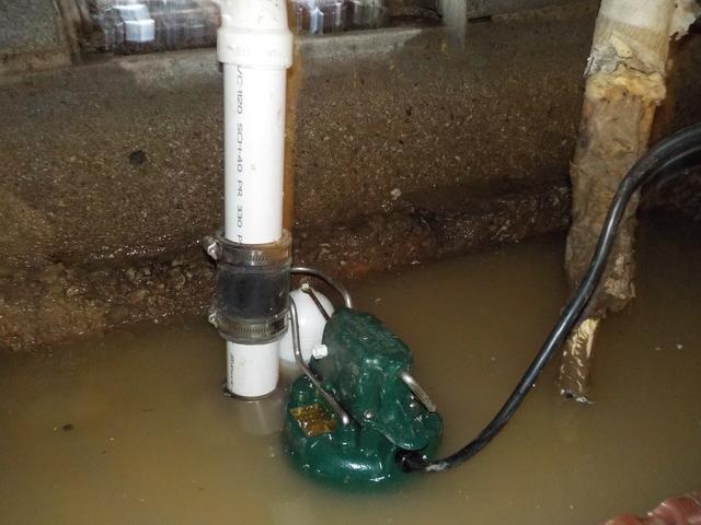 Water flooded in crawl space