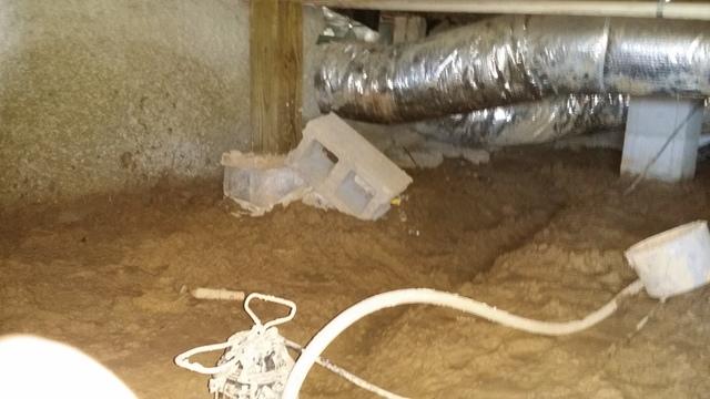 Dirty, musty crawl space