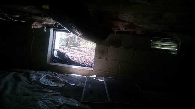 Debris Filled Crawl Space