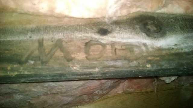 Our humorous DryZone team wanted to show the homeowner how much mold they had in their crawl space. They simply wrote "MOLD" on the wood and that caught the homeowners attention right away!