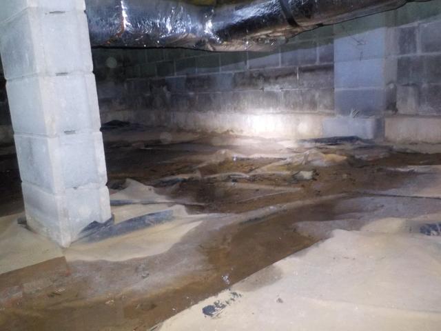 Flooded crawl space