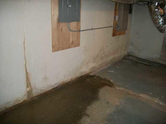 Huge water stains in this Easton, MD basement