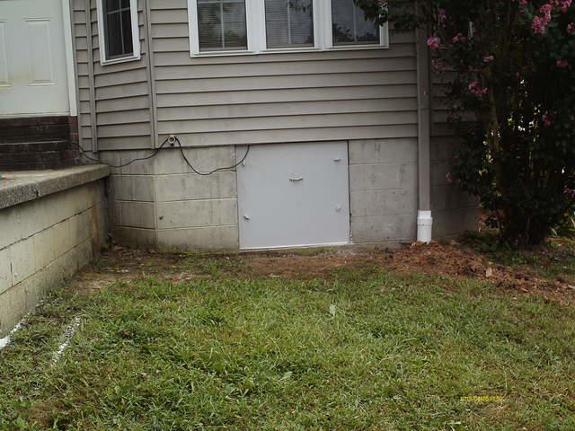 New crawl space door