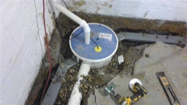 Sump Pump Actively Discharges Water