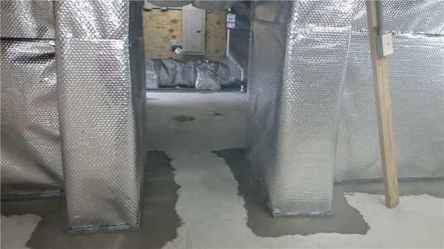 The basement in Whaleyville, Maryland now has insulated and waterproof walls.