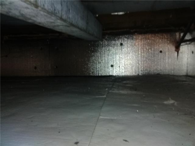 <p>The crew installed crawl space insulation on the floors and walls to keep it warmer.</p>