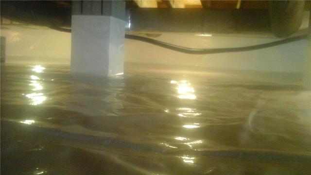 The CleanSpace® Crawl Space Vapor Barrier is the heart and soul of the CleanSpace® system. This durable, bright white crawl space liner installs on the walls and floors, preventing water vapor and humidity from passing through. By keeping your crawl space dry, you protect your structure and insulation from mold and rot.