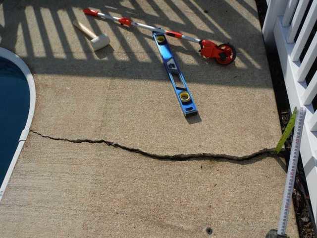 Pool Deck Dangerous Cracks