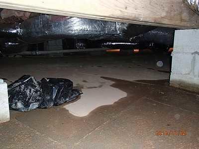 Water Damage in the Crawl Space