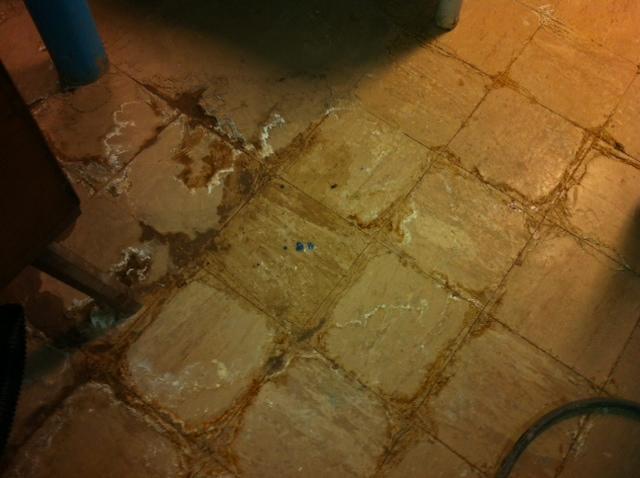 Tile floor with water damage in West Hartford, CT