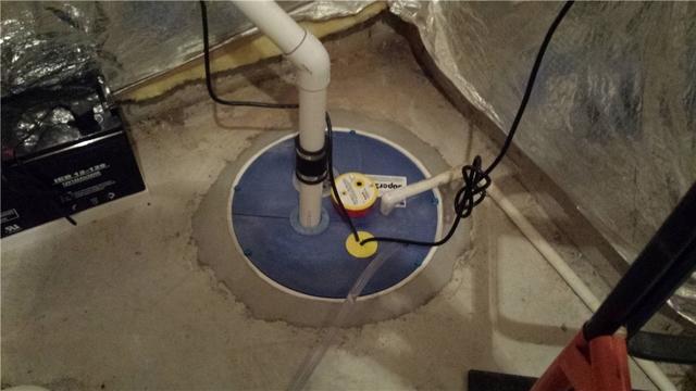 The SuperSump Pump controls the flow of water through the basement.