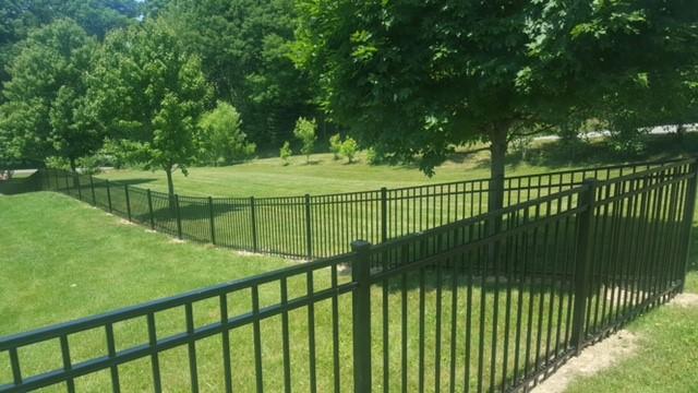 Aluminum fence install.