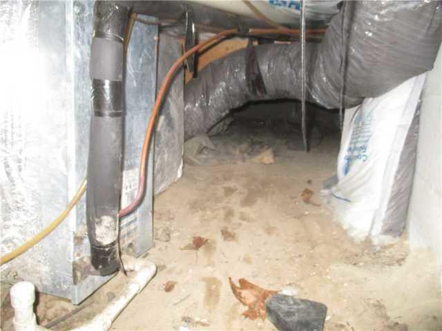 Debris Filled Crawl Space in Fruitland, MD