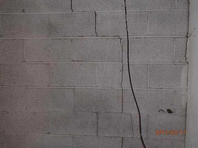 Cracking concrete blocks in half