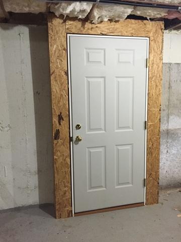 Spray Foam Insulated Basement Door