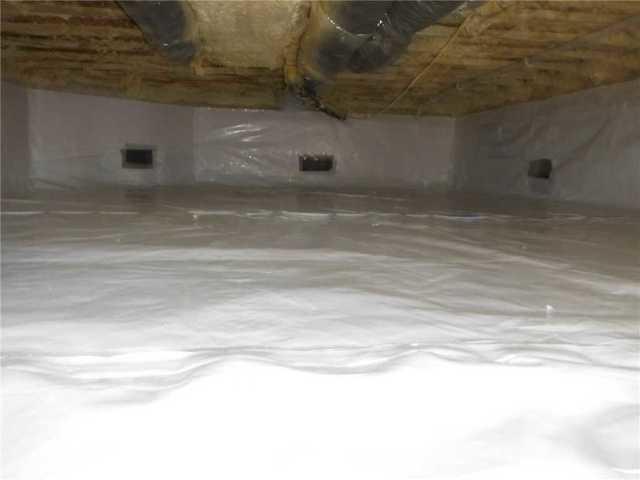 <p>Quality 1st Basement Systems sealed the vented crawl space off with CleanSpace vapor barrier.</p>