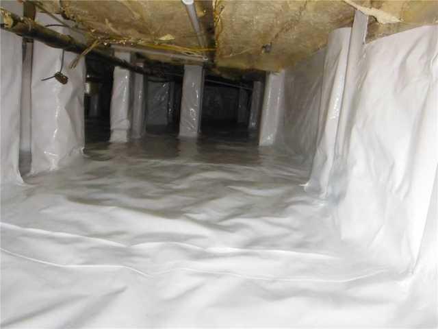 <p>The vapor barrier protects the crawl space from dangers such as mold, humidity, and moisture.</p>