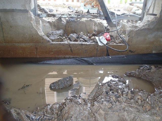 All of the water sitting right inside the door