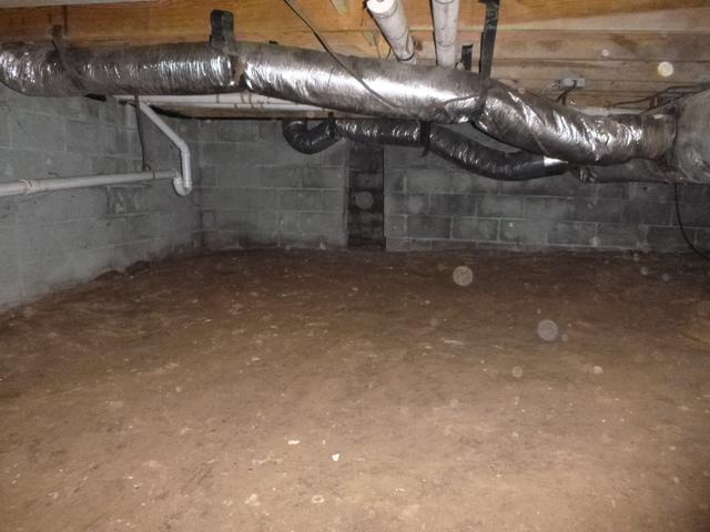 Exposed dirt floors
