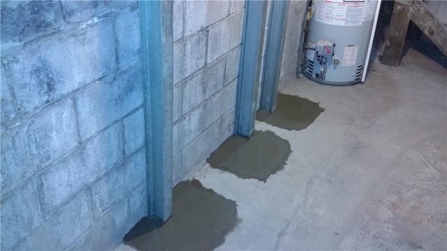 Steel Beams Secured in Floor