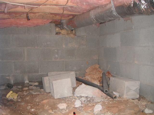 Dirty crawl space