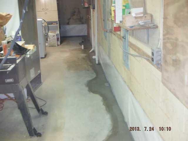 Adding new concrete to complete the WaterGuard installation
