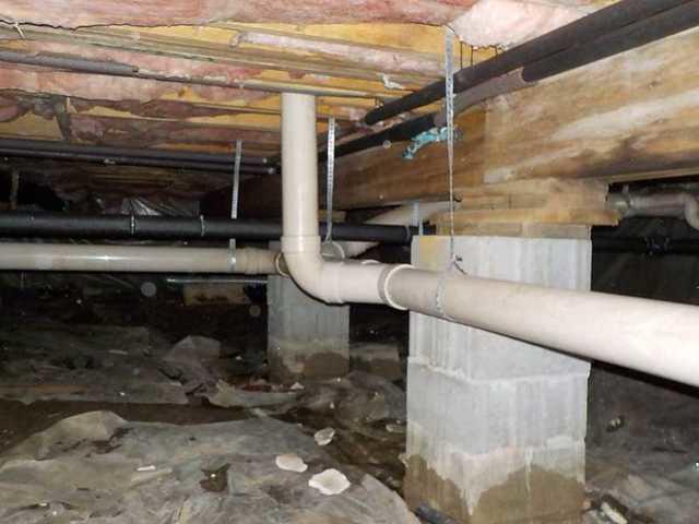 Mold and Water Damage in Crawl Space