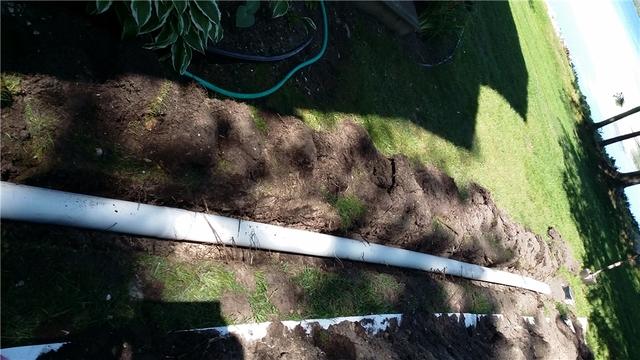 Discharge Line Works with Existing Landscaping