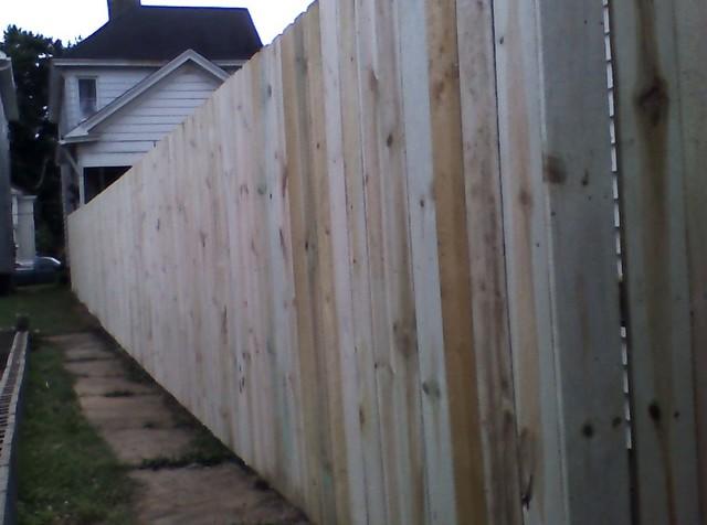 Treated Privacy Fence - inside the yard