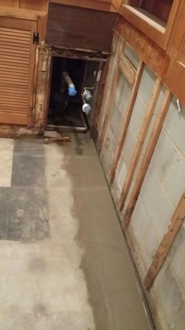 Waterproofed Basement