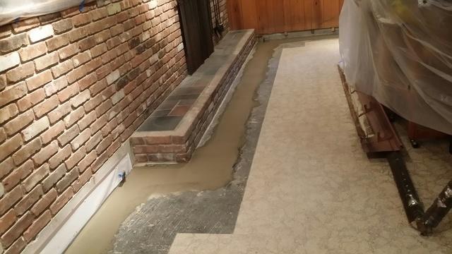 After our WaterGuard installation, this room is now waterproof and any water that does leak into the property will be caught in the WaterGuard, flowed into the sump pump and carried out and away from the home.