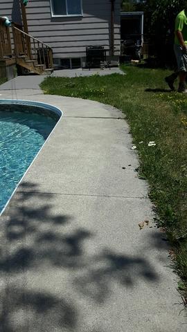 Today we treated a pool deck with numerous trip hazards. It was important to remove the trip hazards as the client has small children running around the pool. The client was very happy with the work completed.