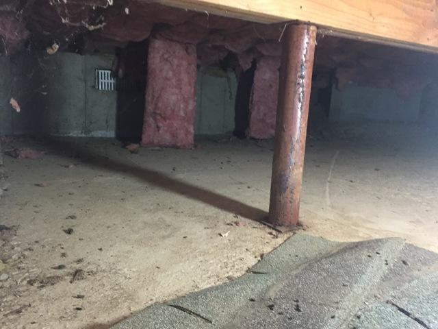 Crawl Space Prior to Transformation in Monroe, CT