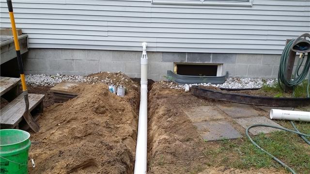 We extend the discharge line as far as we need to in order to ensure that the water won't just flow right back into your basement. And by installing an IceGuard cap on the line, we give the water an emergency escape route in the event that the discharge line freezes in the winter.